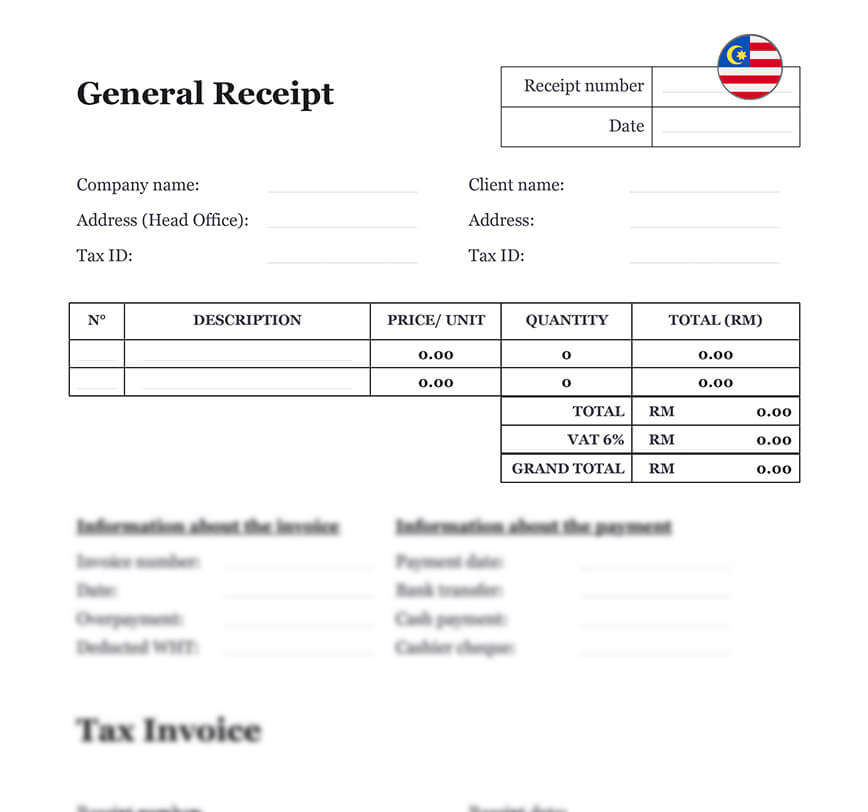 Receipt form Malaysia